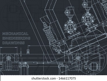 Vector engineering illustration. Cover, flyer, banner, background