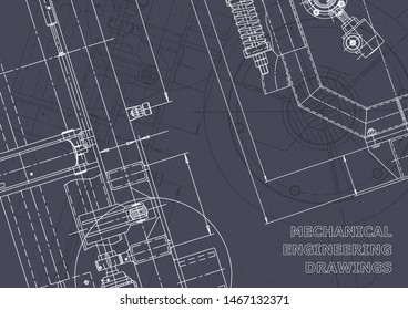 Vector engineering illustration. Cover, flyer, banner, background