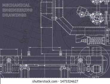 Vector engineering illustration. Cover, flyer, banner, background
