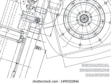 Vector engineering illustration. Cover, flyer, banner, background