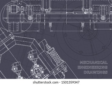 Vector engineering illustration. Cover, flyer, banner, background