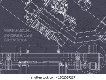 Vector engineering illustration. Cover, flyer, banner, background