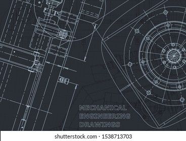 Vector engineering illustration. Cover, flyer, banner, background