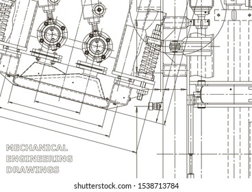 Vector engineering illustration. Cover, flyer, banner, background