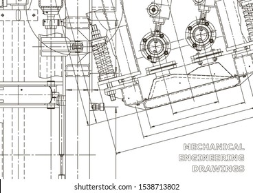 Vector engineering illustration. Cover, flyer, banner, background