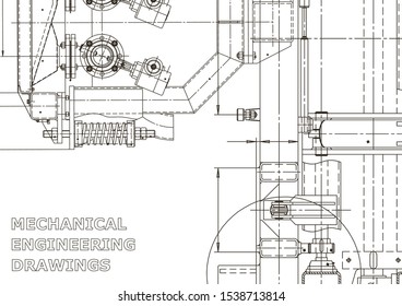 Vector engineering illustration. Cover, flyer, banner, background