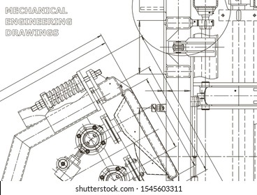 Vector engineering illustration. Cover, flyer, banner, background