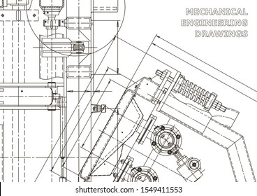 Vector engineering illustration. Cover, flyer, banner, background