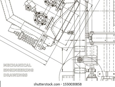 Vector engineering illustration. Cover, flyer, banner, background