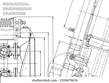 Vector engineering illustration. Cover, flyer, banner, background