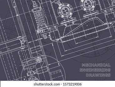 Vector engineering illustration. Cover, flyer, banner, background