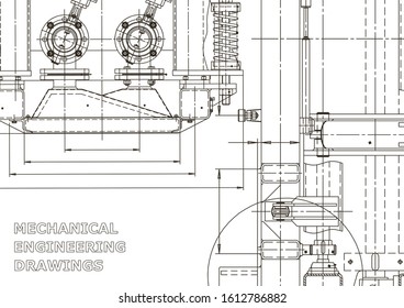 Vector engineering illustration. Cover, flyer, banner, background