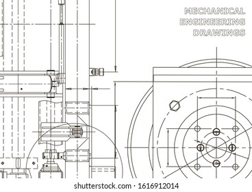Vector engineering illustration. Cover, flyer, banner, background