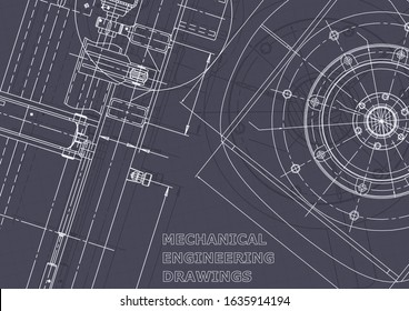 Vector engineering illustration. Cover, flyer, banner, background