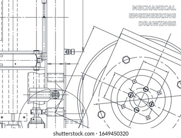 Vector engineering illustration. Cover, flyer, banner, background