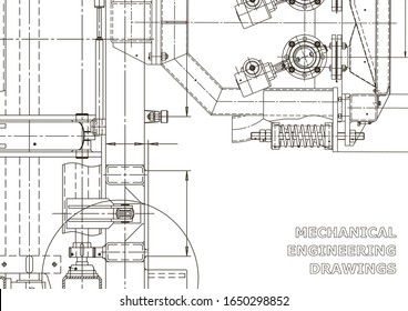 Vector engineering illustration. Cover, flyer, banner, background