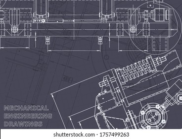 Vector engineering illustration. Cover, flyer, banner, background