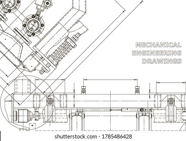 Vector engineering illustration. Cover, flyer, banner, background