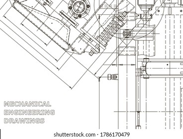 Ilustración de ingeniería de vectores. Portada, volante, pancarta, fondo