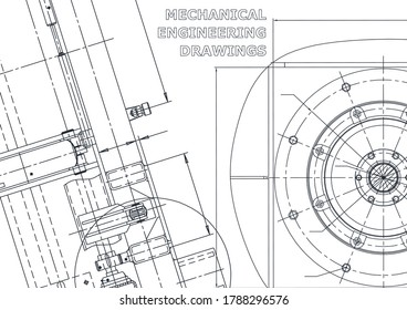 Vector engineering illustration. Cover, flyer, banner, background