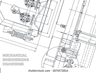 Vector engineering illustration. Cover, flyer, banner, background