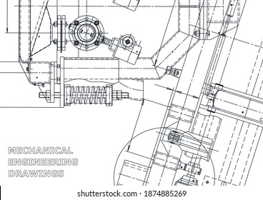 Ilustración de ingeniería de vectores. Portada, volante, pancarta, fondo