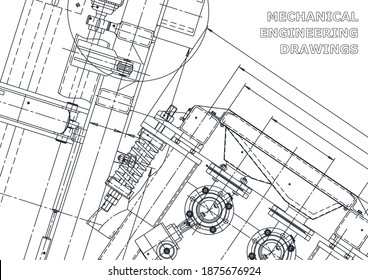 Vector engineering illustration. Cover, flyer, banner, background