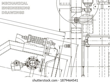 Vector engineering illustration. Cover, flyer, banner, background