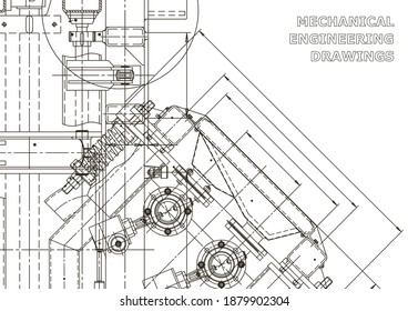 Vector engineering illustration. Cover, flyer, banner, background