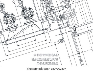 Vector engineering illustration. Cover, flyer, banner, background