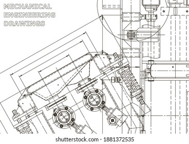 Ilustración de ingeniería de vectores. Portada, volante, pancarta, fondo