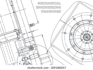 Vector engineering illustration. Cover, flyer, banner, background