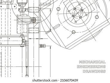 Vector engineering illustration. Cover, flyer, banner, background