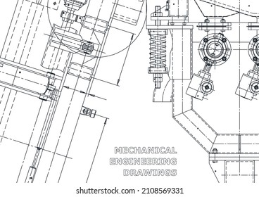 Vector engineering illustration. Cover, flyer, banner, background