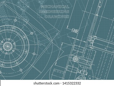 Vector engineering illustration. Mechanical instrument making