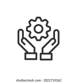 Vector engineering line icon. Symbol in trendy outline style. Vector illustration isolated on a white background. 