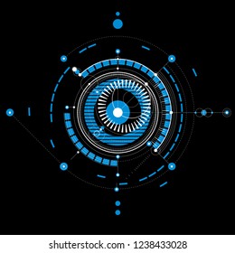 Vector engineering technological background, futuristic technical plan, mechanism. Mechanical scheme, blue abstract industrial design can be used as website background.