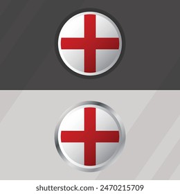 Vector England Round Flag Template