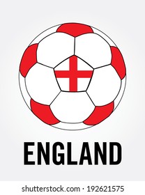 Vector England Soccer Ball Graphic