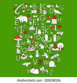 Vector English alphabet