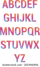 Vector English Alphabets. Cute colorful letters
