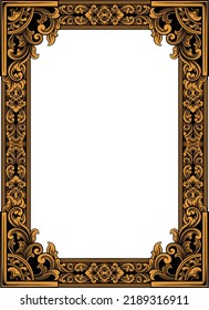 diseño de marco grabado vectorial para marco fotográfico o adorno de invitación a la boda