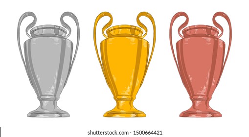 Uefa Champions League Cup Svg , Png Download - English Football