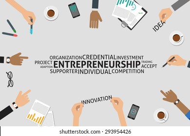 Vector Entrepreneurship Concept,template