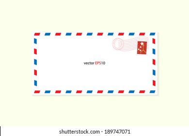 vector envelop with stamps