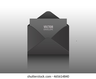Similar Images, Stock Photos & Vectors of Vector envelope. Black opened