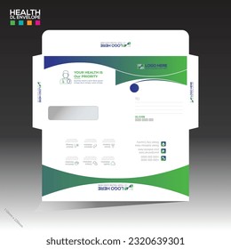 vector envelope design for health and any best company use