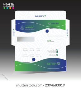 vector envelope design for health and any best company use