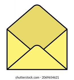 Vector Envelope Filled Outline Icon Design
