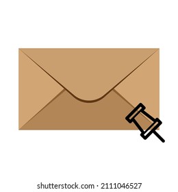 Vector envelope. Golden opened envelope isolated on a background. Realistic mockup.